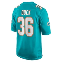 Maillot de match Nike Storm Duck Aqua Miami Dolphins pour homme