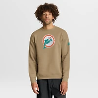 Men's Nike Tan Miami Dolphins Swing Pass Rewind Club Pullover Sweatshirt