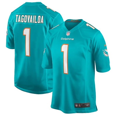 Maillot de match joueur Nike Tua Tagovailoa Aqua Miami Dolphins pour homme