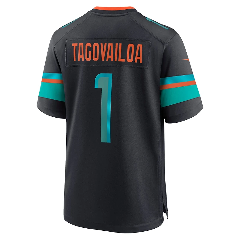 Men's Nike Tua Tagovailoa Pitch Blue Miami Dolphins 2025 Rivalries Collection Game Jersey