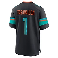 Men's Nike Tua Tagovailoa Pitch Blue Miami Dolphins 2025 Rivalries Collection Game Jersey