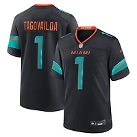Men's Nike Tua Tagovailoa Pitch Blue Miami Dolphins 2025 Rivalries Collection Game Jersey