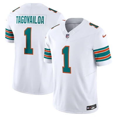 Nike Tua Tagovailoa Blanc Miami Dolphins Vapor F.U.S.E. Maillot limité