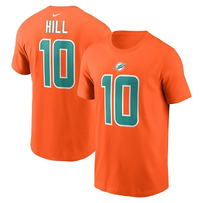 Men's Nike Tyreek Hill  Orange Miami Dolphins Player Name & Number T-Shirt