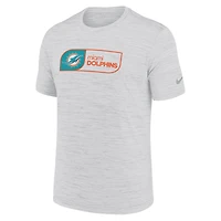 T-shirt Nike blanc pour homme, taille grande, style Velocity Performance, Miami Dolphins