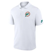 Polo Nike blanc Miami Dolphins Rewind Victory Performance pour homme