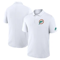 Polo Nike blanc Miami Dolphins Rewind Victory Performance pour homme