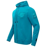 Men's Pro Standard Aqua Miami Dolphins Triple Tonal Full-Zip Hoodie
