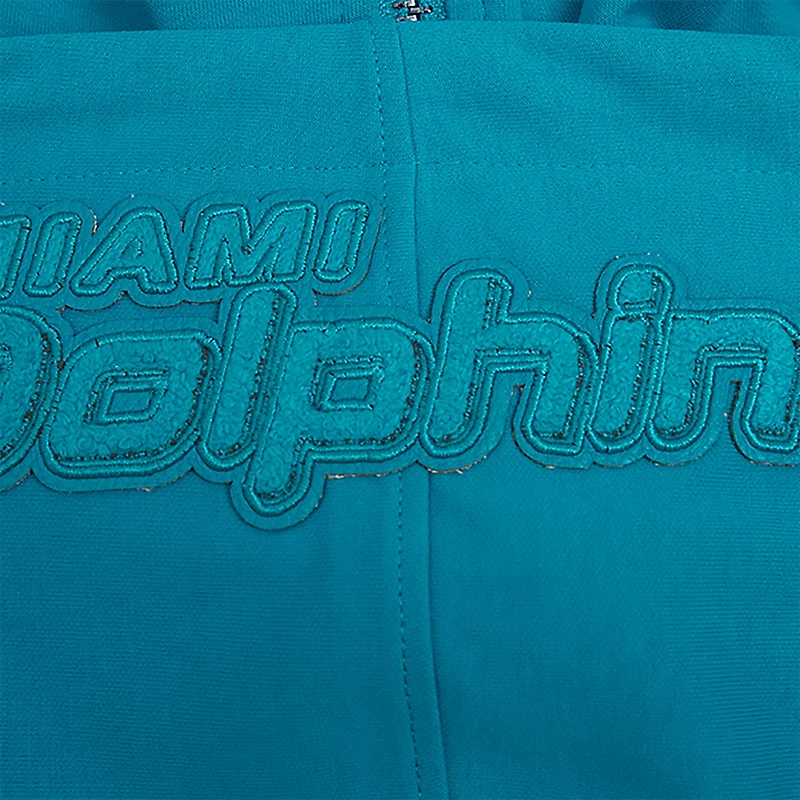 Men's Pro Standard Aqua Miami Dolphins Triple Tonal Full-Zip Hoodie