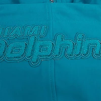 Men's Pro Standard Aqua Miami Dolphins Triple Tonal Full-Zip Hoodie