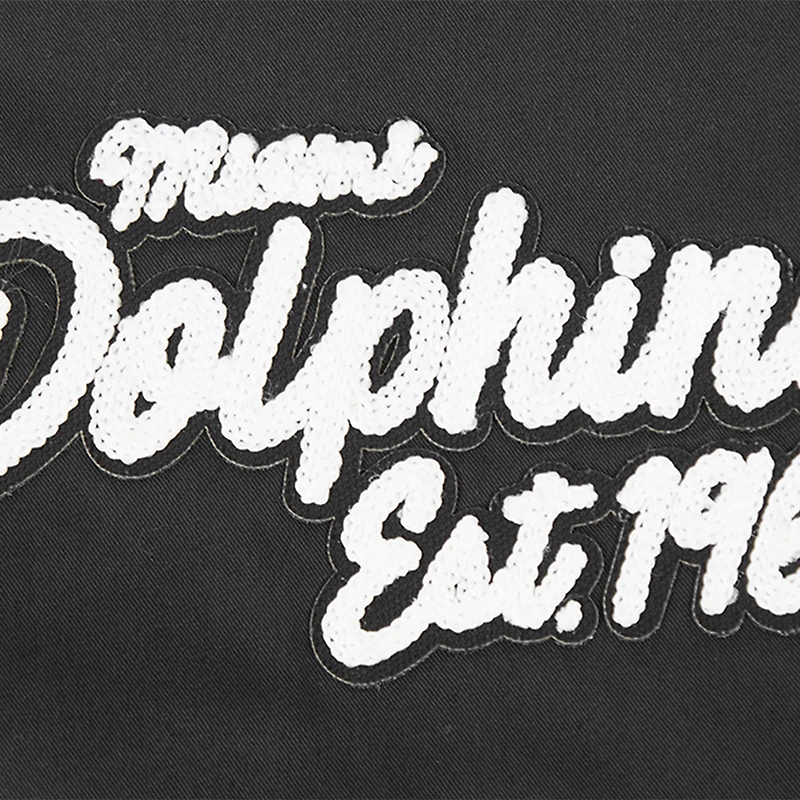 Men's Pro Standard Black Miami Dolphins Paint The City Twill Full-Zip Jacket