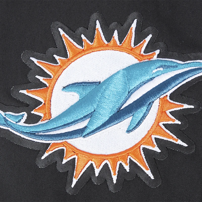 Veste zippée en sergé Paint The City Pro Standard noire pour homme des Miami Dolphins