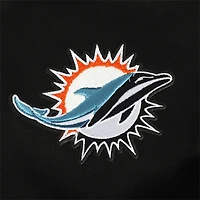 Men's Pro Standard  Black Miami Dolphins Split Logo Double Knit Full-Zip Hoodie