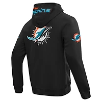 Men's Pro Standard  Black Miami Dolphins Split Logo Double Knit Full-Zip Hoodie