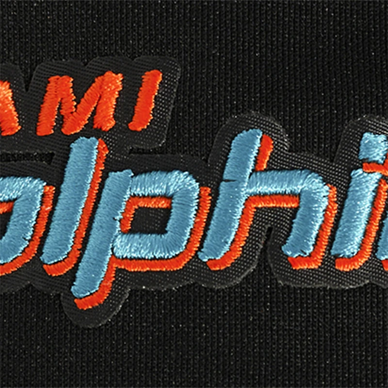 Men's Pro Standard  Black Miami Dolphins Split Logo Double Knit Full-Zip Hoodie