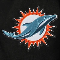 Men's Pro Standard  Black Miami Dolphins Split Logo Double Knit Full-Zip Hoodie