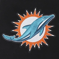 Men's Pro Standard Black Miami Dolphins Turn It Up Drop Shoulder Pullover Sweatshirt