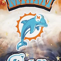 Men's Pro Standard Cream Miami Dolphins Sublimated Satin Full-Snap Jacket