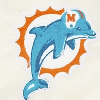 Men's Pro Standard Cream Miami Dolphins Sublimated Satin Full-Snap Jacket