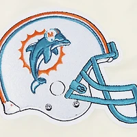 Men's Pro Standard Cream Miami Dolphins Sublimated Satin Full-Snap Jacket