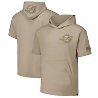 Sweat à capuche manches courtes pour homme Pro Standard Tan Miami Dolphins Neutrals Capsule