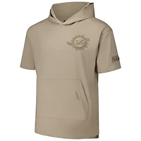 Sweat à capuche manches courtes pour homme Pro Standard Tan Miami Dolphins Neutrals Capsule
