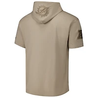 Sweat à capuche manches courtes pour homme Pro Standard Tan Miami Dolphins Neutrals Capsule