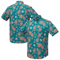 Men's Reyn Spooner  Aqua Miami Dolphins Kekai Performance Button-Down Top