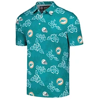 Polo Reyn Spooner Aqua Miami Dolphins Throwback Pua Performance pour homme