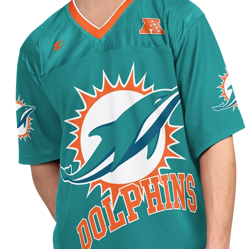 Men's Starter Aqua/White Miami Dolphins Short Sleeve & Long T-Shirt Combo Pack