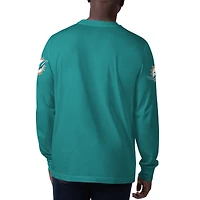 T-shirt à manches longues Starter Aqua Miami Dolphins Clutch Hit pour homme