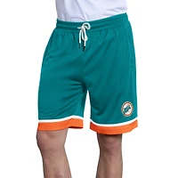 Men's Starter  Aqua Miami Dolphins Throwback Power Play Mesh Shorts