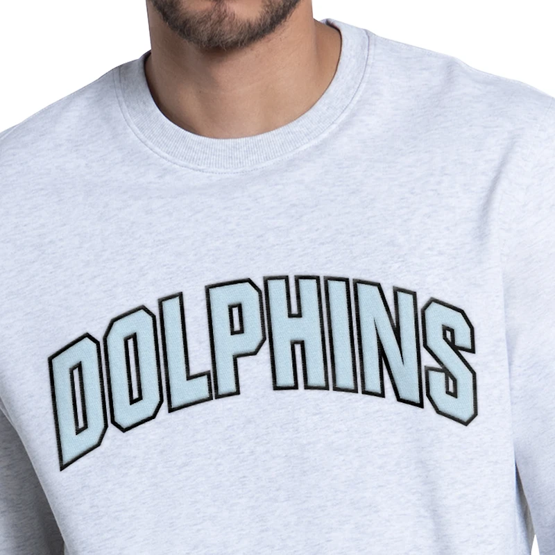 Sweat-shirt polaire Starter Ash Miami Dolphins Faceoff pour homme