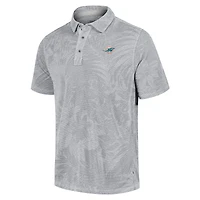 Polo Tommy Bahama gris Miami Dolphins Sport Santiago Paradise pour hommes