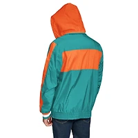 Veste à capuche légère demi-zip Gael des Miami Dolphins Tommy Hilfiger Aqua pour homme