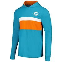Men's Tommy Hilfiger  Aqua Miami Dolphins Morgan Long Sleeve Hoodie T-Shirt