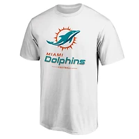 Men's  White Miami Dolphins Team Lockup T-Shirt