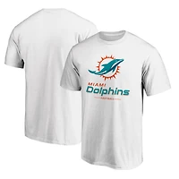 Men's  White Miami Dolphins Team Lockup T-Shirt