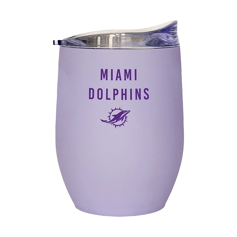 Dauphins de Miami 16oz. Gobelet incurvé doux au toucher lavande