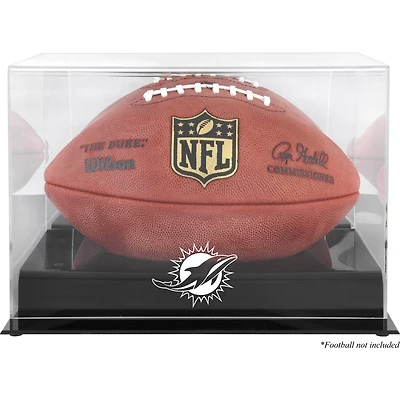 Vitrine de football à base noire avec dos en miroir des Miami Dolphins (2013 à aujourd'hui)
