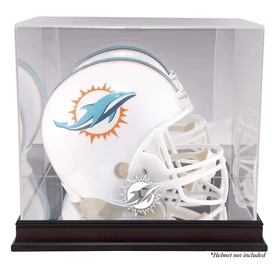 Vitrine de casque en acajou avec miroir arrière des Miami Dolphins (2013-présent)