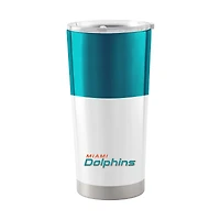 Dauphins de Miami 20 oz. Gobelet d'équipe en acier inoxydable à blocs de couleurs