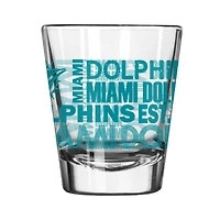 Lot de 4 verres à liqueur de 56 ml des Dolphins de Miami