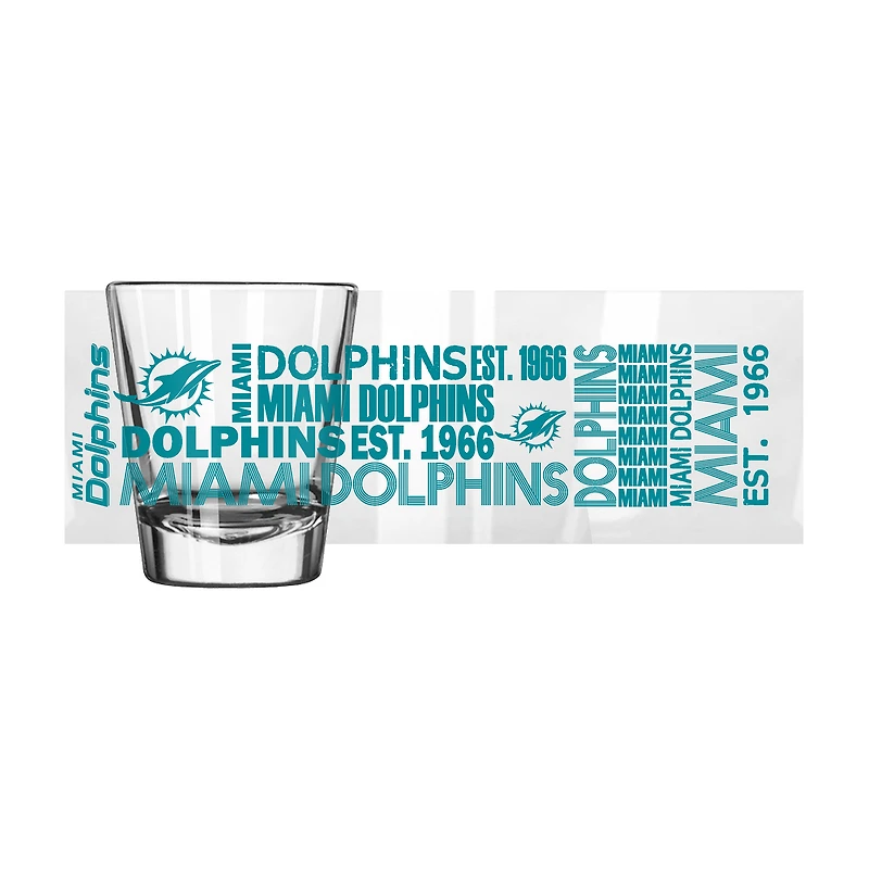 Lot de 4 verres à liqueur de 56 ml des Dolphins de Miami