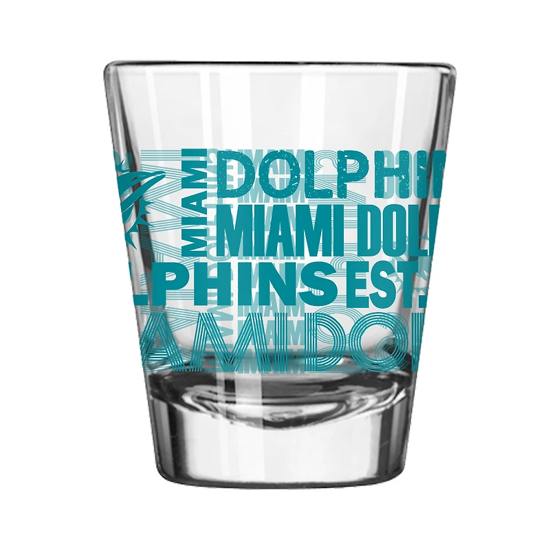 Miami Dolphins 4-Pack 2oz. Shot Glass Set