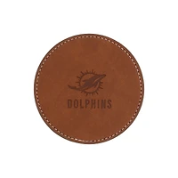 Lot de 4 sous-verres en similicuir Miami Dolphins