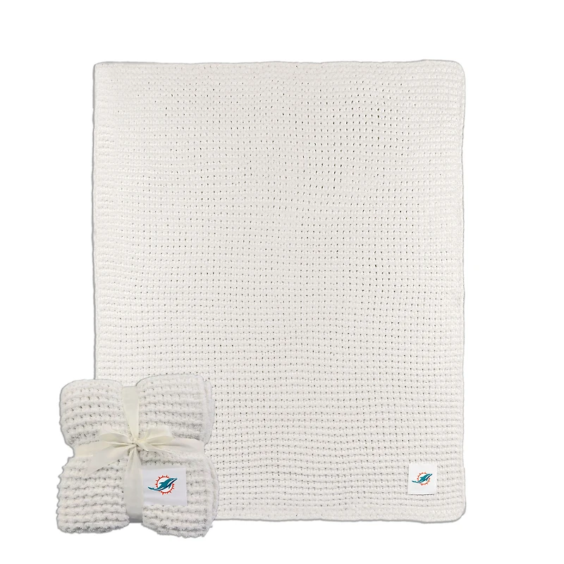 Miami Dolphins 50" x 60" Cable-Knit Throw Blanket