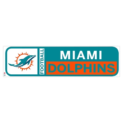 Autocollant mural repositionnable avec logo de l'équipe 90'' x 23'' des dauphins de Miami