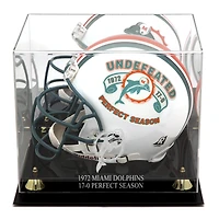Étui à casque commémoratif Miami Dolphins Golden Classic 1972 avec logo et fond miroir