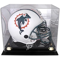 Miami Dolphins Golden Classic Helmet Display Case with Mirrored Back